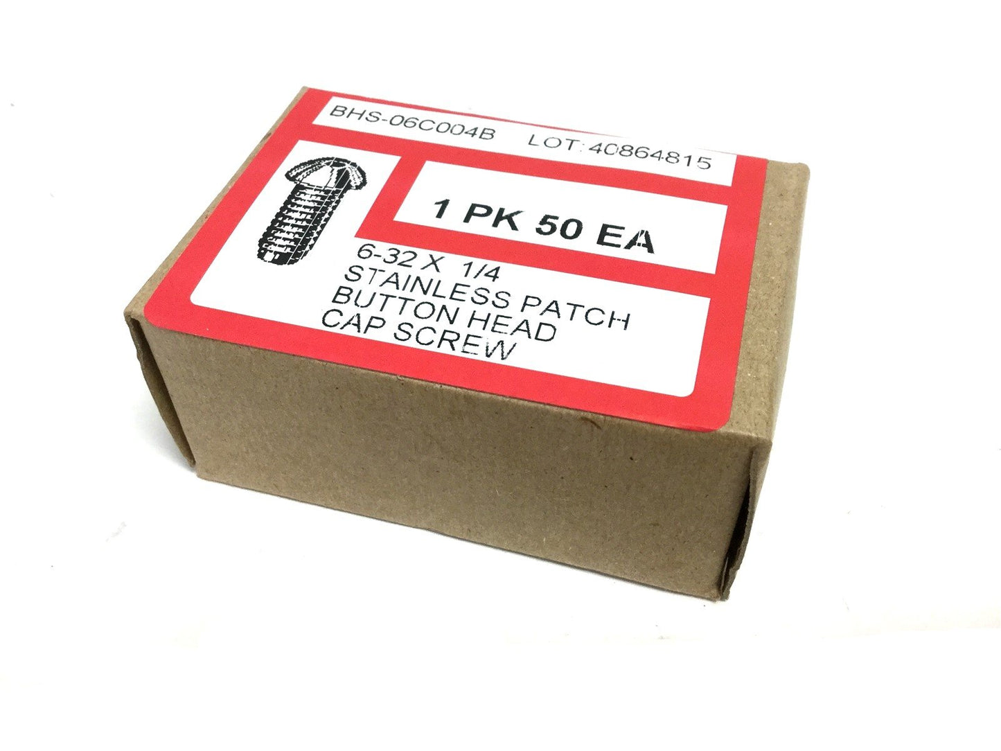 New Lot of 6 New BHS-06C004B 50 Pack Stainless Patch Button Head Cap Screw 6-32x1/4