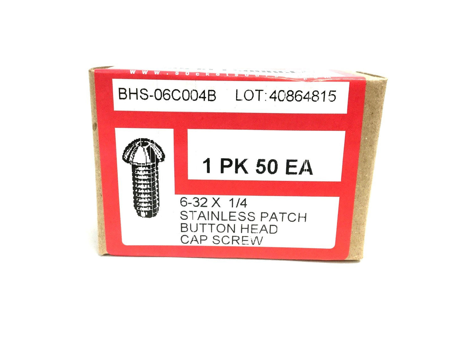 New Lot of 6 New BHS-06C004B 50 Pack Stainless Patch Button Head Cap Screw 6-32x1/4