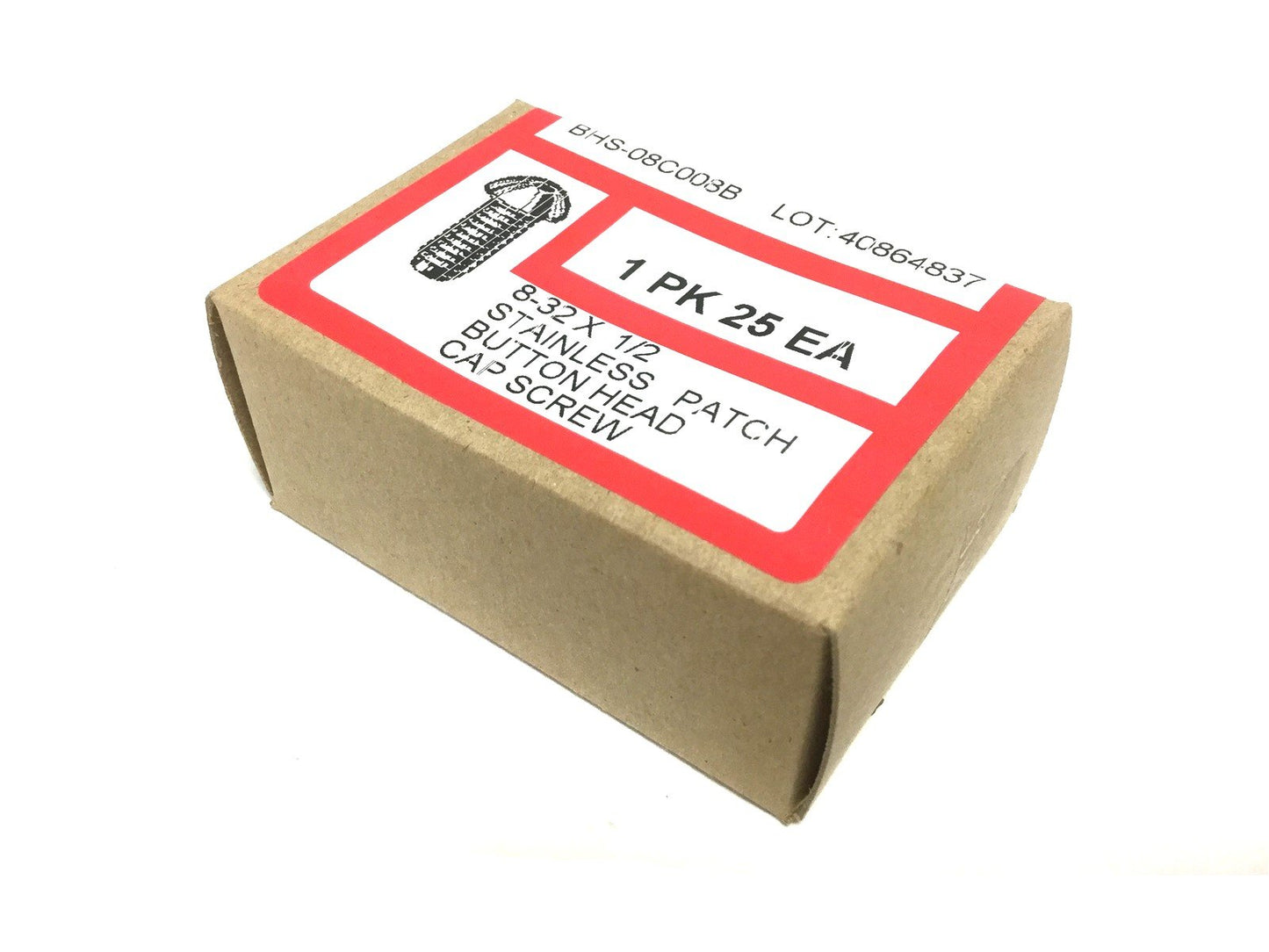 New Lot of 6 New BHS-08C008B 25 Pack Stainless Patch Button Head Cap Screw 8-32x1/2