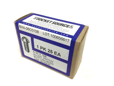 New Lot of 3 New BHA-06C010B 25 Pack Alloy Patch Button Head Cap Screw 6-32x5/8