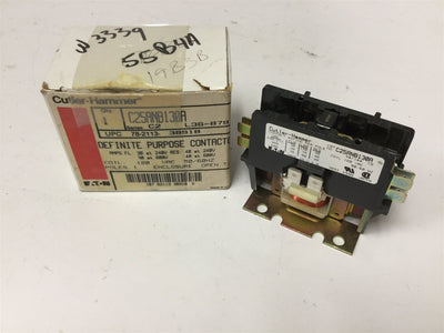 New Cutler Hammer C25ANB130A Contactor, 1-Pole, Coil: 120VAC, Contact: 30A 600V