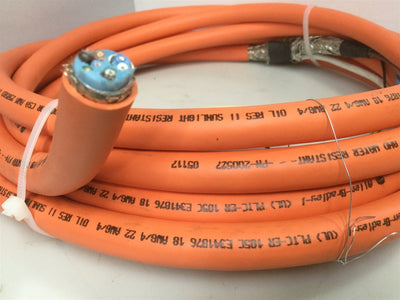 Used AB 2090 PLTC-ER Multi-Conductor Shielded Core Cable 18/4+22/4 600V UV Oil 15ft