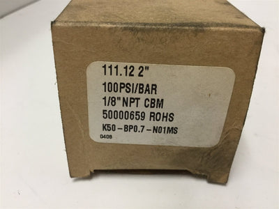 New Lot of 3 New SMC K50-BP0.7-N01MS Pressure Gauges, Range: 0-100psi (0-6.8 bar)