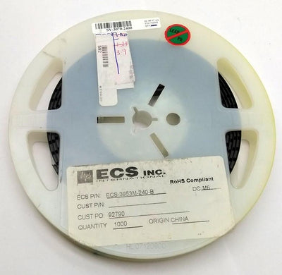 New Lot of 500 New ECS ECS-3953M-240 Standard Clock Oscillators, 3.3V 24MHz 50PPM