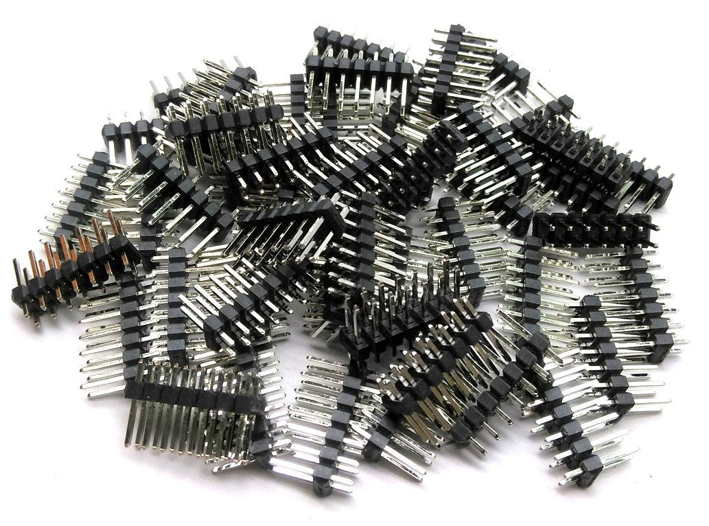 New Lot of 50 New AMP 640457-2 14-Pin Breakaway Headers, Spacing .1", 2 Rows, Tin