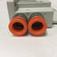 New SMC SY70M-1-12A1-N13 Manifold Supply/Exhaust Block, 1/2" Push-In Connections