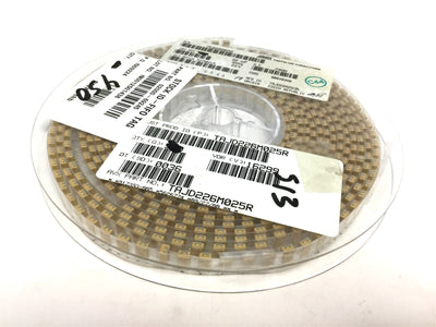 New Lot of 500 New AVX TAJD226M025R Tantalum Capacitors 33uF 20% Voltage: 25V