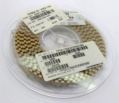 New Lot of 500 New AVX TPSD156K035R0300 Tantalum Capacitors, Solid SMD, 35V 15uF 10%