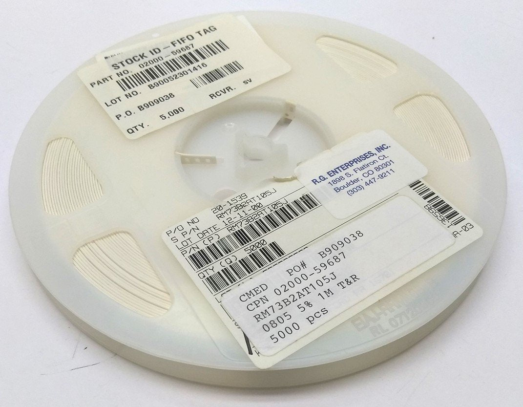 New Lot of 5000 New KOA Speer RM73B2AT105J Thick Film Resistor, 150V ±5% 1M Ohm