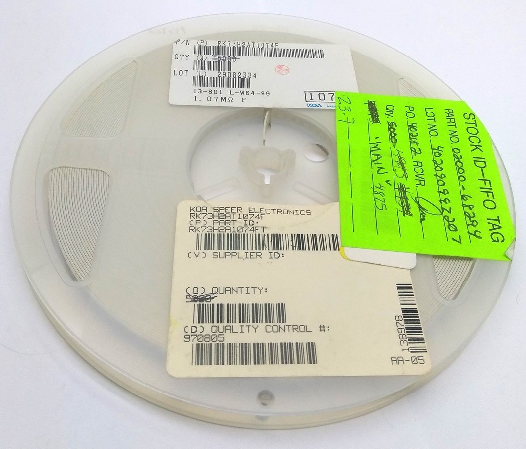 New Lot of 4000 KOA Speer RK73H2AT1074F Thick Film Resistor .125W ±1% 1.07m Ohm 150V