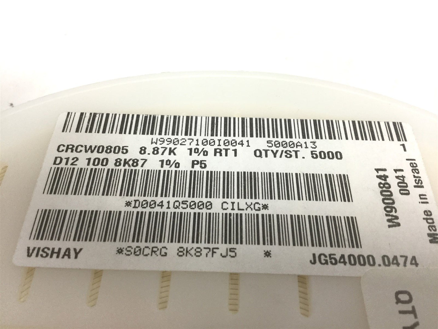 New Lot of 5000 New Vishay CRCW08058K87FKTA Chip Resistor 8.87k Ohm 1% 0.125W