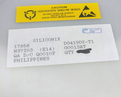 New Lot of 2000 New Siliconix DG419DY-T1 Analog Switch IC's, SPDT, 25V, 35 Ohms