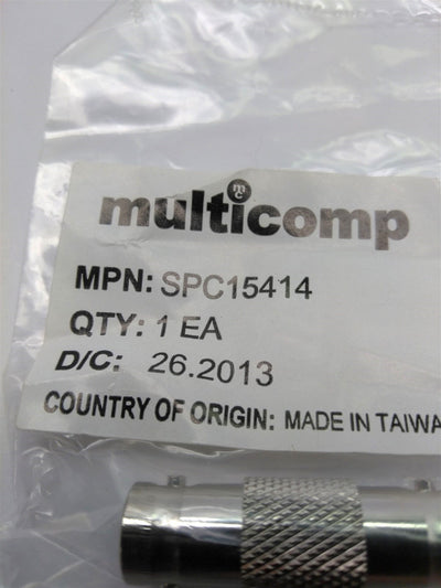 New Lot of 8 Multicomp SPC15414 RF/Coaxial Straight Adapter, Female to Female
