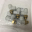 New Lot of 5 New SMC KQ2Y12-U02A Male Run Tee Fittings, 12mm Tube to Rc 1/4" Thread