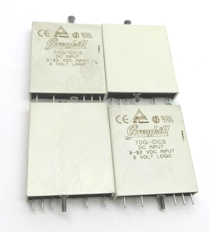 Used Lot of 4 Grayhill Inc 70G-IDC5 Input Relay, In: 3-32VDC 18mA Out: 5VDC 10mA