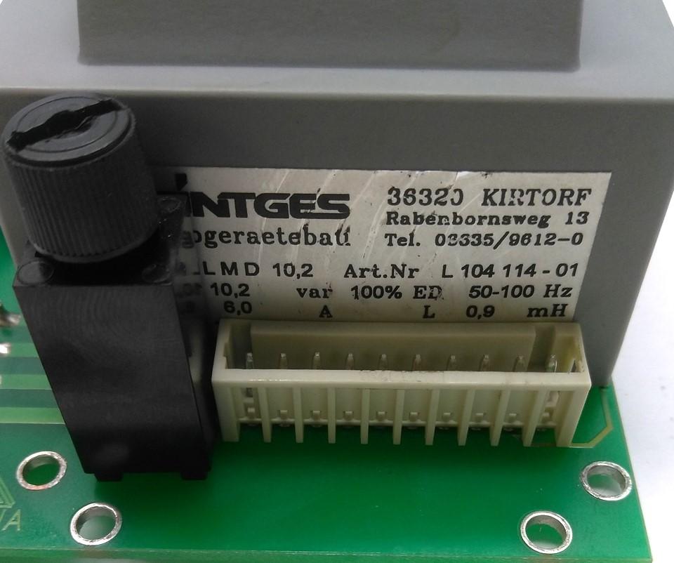 Used Kleintges L104 114-01 Transformer, 16-Pin Connector, 4 Flying Leads, 4 x 3 x 2"