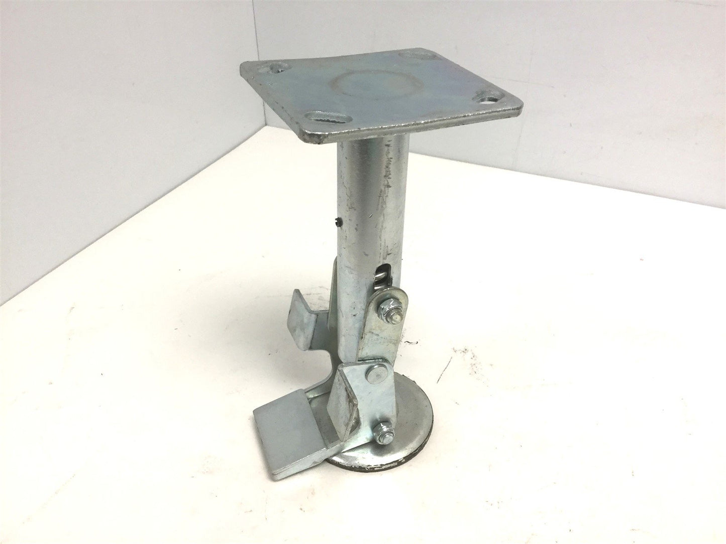 Used Hamilton TL-8J Floor Truck Lock Extended Height: 9.5" Plate: 4"x4.5" Zinc Plated