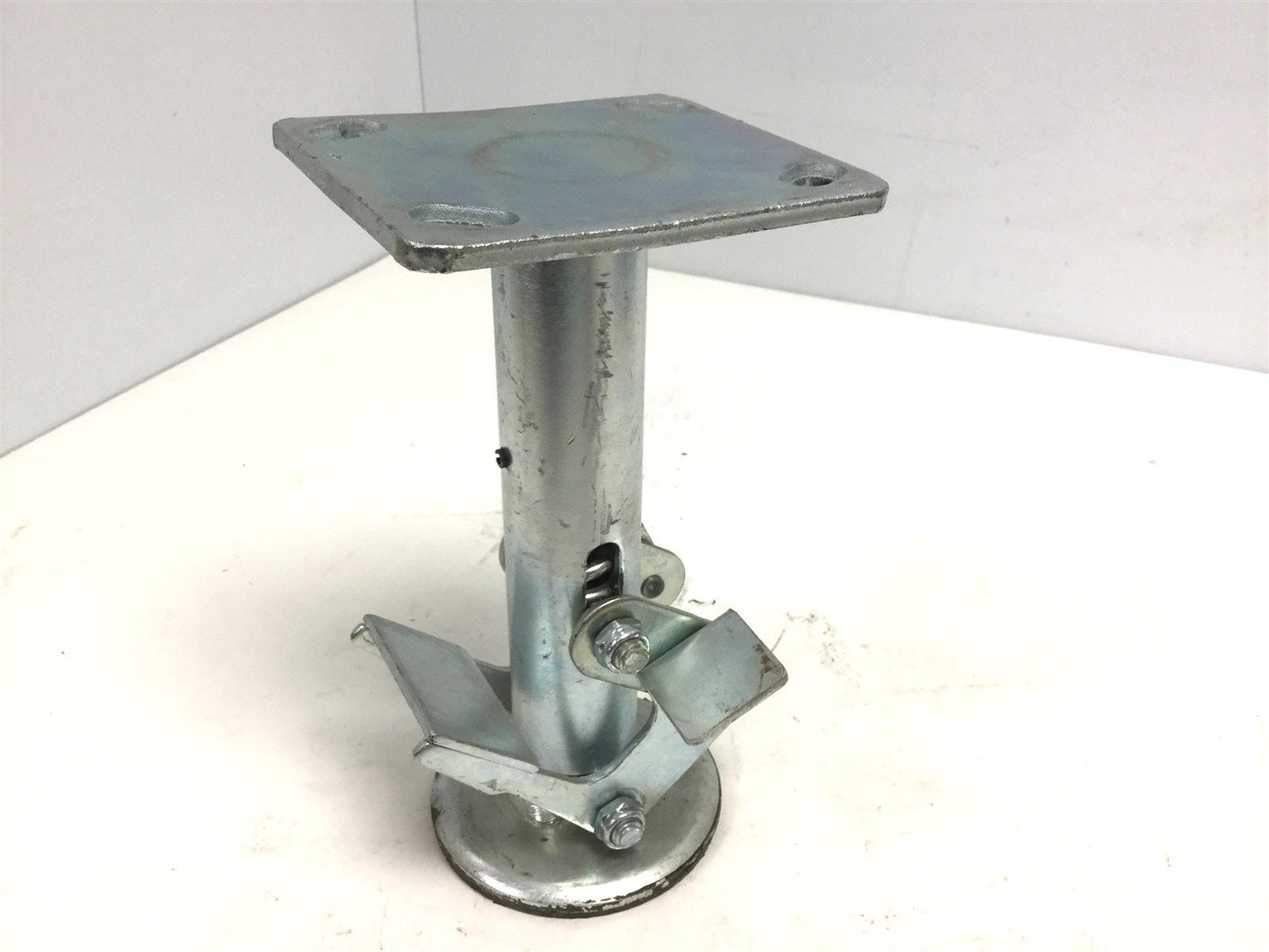Used Hamilton TL-8J Floor Truck Lock Extended Height: 9.5" Plate: 4"x4.5" Zinc Plated