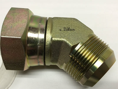 New – Open box JIC-20 37° Flare 45-Degree Swivel Nut Elbow Hydraulic Fitting Male-to-Female