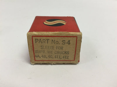 New Supreme Chuck S-4 Chuck Sleeve, For 4A 4B 4C 4T1 4T2 Chucks, OD: 1.314"