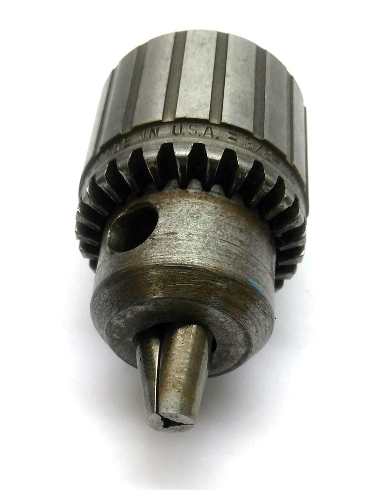 Used Jacobs Chuck 22BA Drill Chuck, 1/16-3/8" Capacity 3/8"-24 Mounting Threads