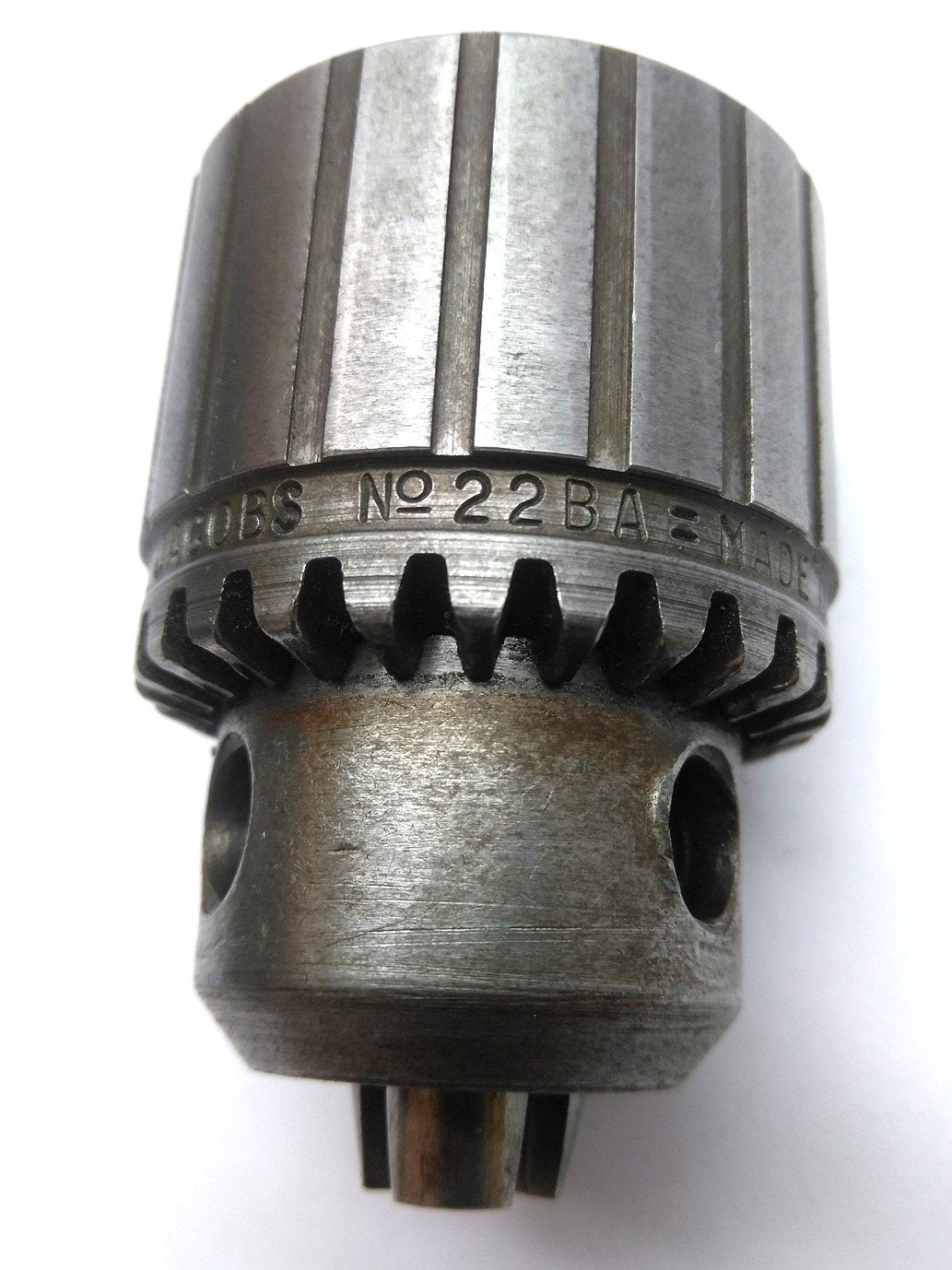 Used Jacobs Chuck 22BA Drill Chuck, 1/16-3/8" Capacity 3/8"-24 Mounting Threads