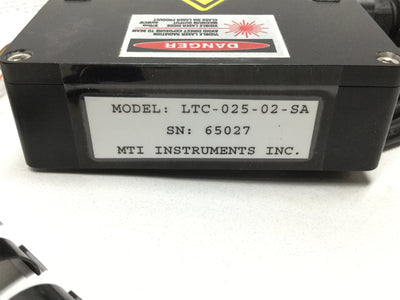 Used MTI LTC-025-02-SA Microtrak II Laser Triangulation Sensor Stand Alone Head, 1mm