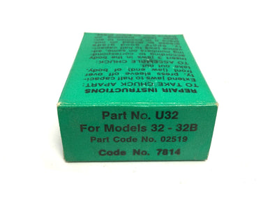 New Jacobs Multi-Craft U32 Jaws and Nut Chuck Rebuild Kit For 32-32B