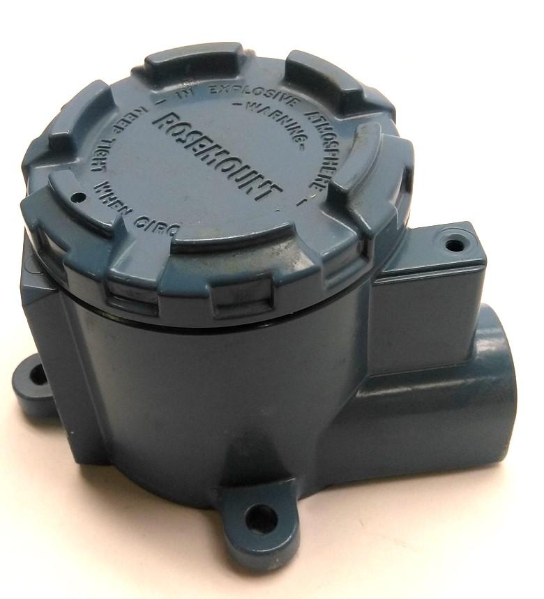 Used Rosemount 90 Degree Explosion Proof Enclosure, 1/2"NPT, W 4.5 x D 4.5 x H 3"
