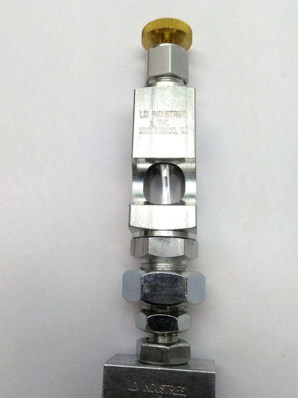 New – Open box LDI NVB303-2 Chain Oiler, 1" Nylon Brush, 1/8"NPT, 1/2-20 UNF Mounting