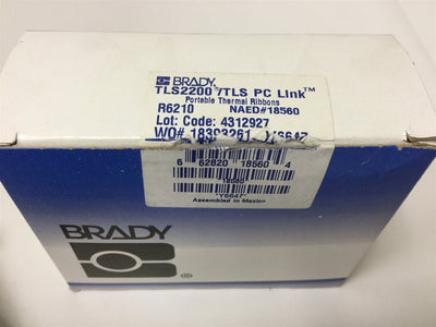 New Brady R6210 Portable Thermal Ribbon, Ribbon Size: 2" Wide x 75ft Long