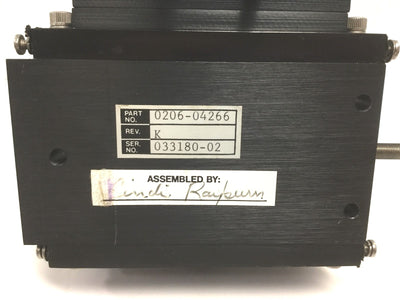 Used Control Laser 0206-04266 Rev K Bench/Rail Mounted Shutter & Pinhole Aperture