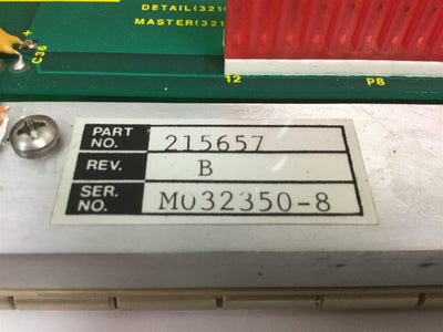 Used Control Laser Corporation 215657 Rev B Marking Laser Control Board