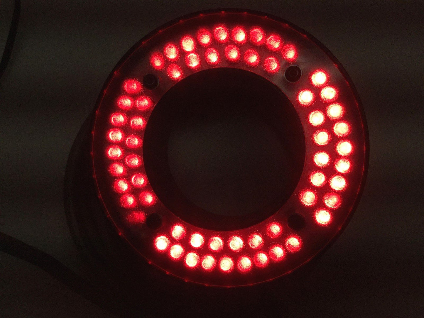 Used Advanced Illumination RL4260 Red LED Medium Aimed Bright Field Ring Light, 24VDC