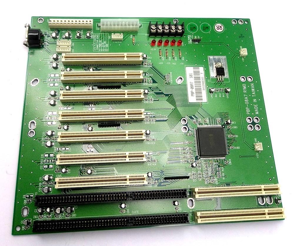 Used Portwell PBP-08A7 Industrial Computer Backplane, PICMIG 1.0, 7x PCI Slots
