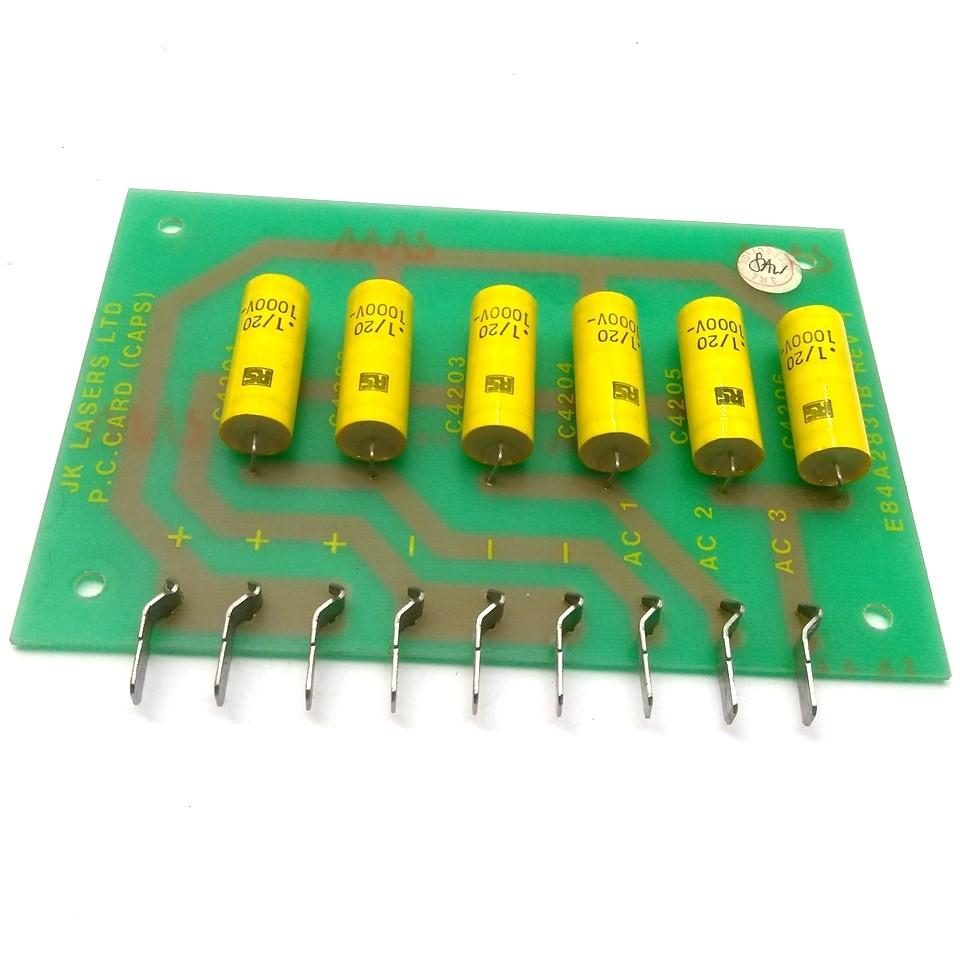 Used JK Lasers LTD E84A2831B Rev 1 P.C. Card (Caps) S2k, X41020/1007, C4201-C4206