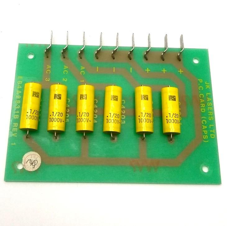 Used JK Lasers LTD E84A2831B Rev 1 P.C. Card (Caps) S2k, X41020/1007, C4201-C4206