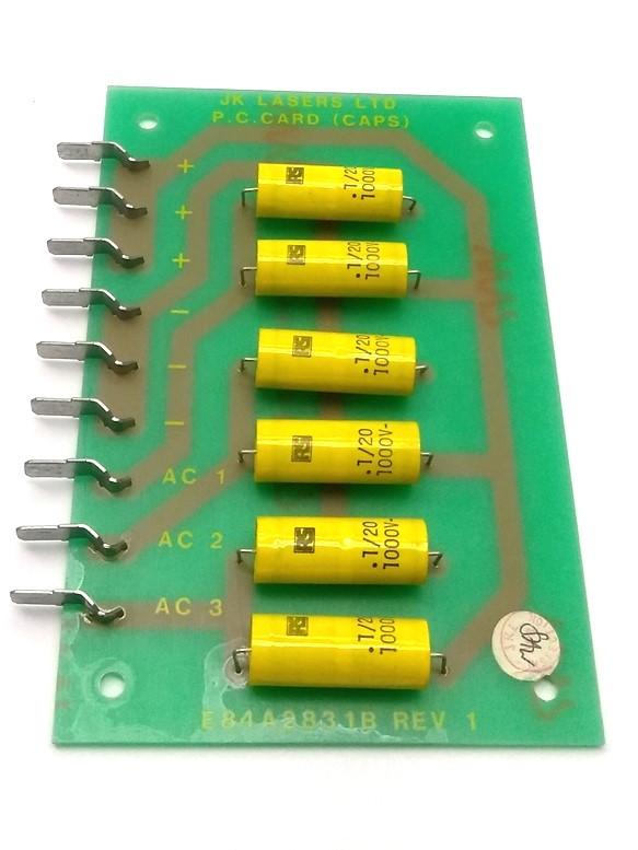 Used JK Lasers LTD E84A2831B Rev 1 P.C. Card (Caps) S2k, X41020/1007, C4201-C4206