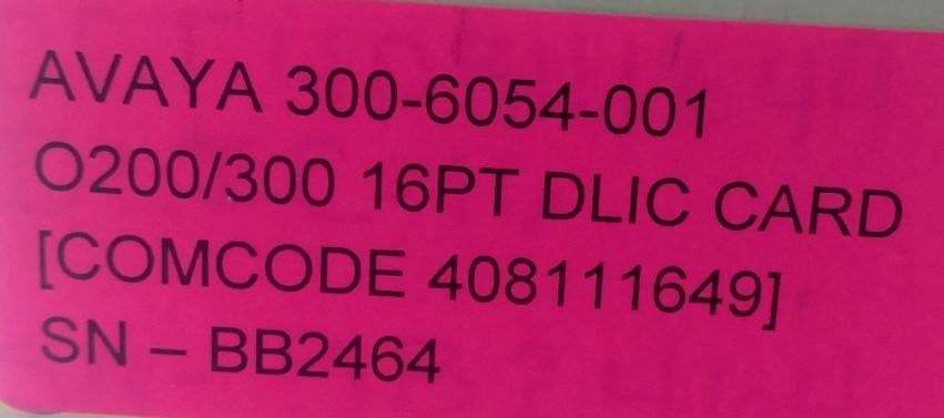 New Octel 300-6054-001 Loopstart Telephone Line Interface Card, 16-Port, DLIC16