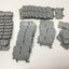 Used Lot of 35 AB Allen Bradley 1492-L4 Spring Clamp Screwless Terminal Blocks, Gray