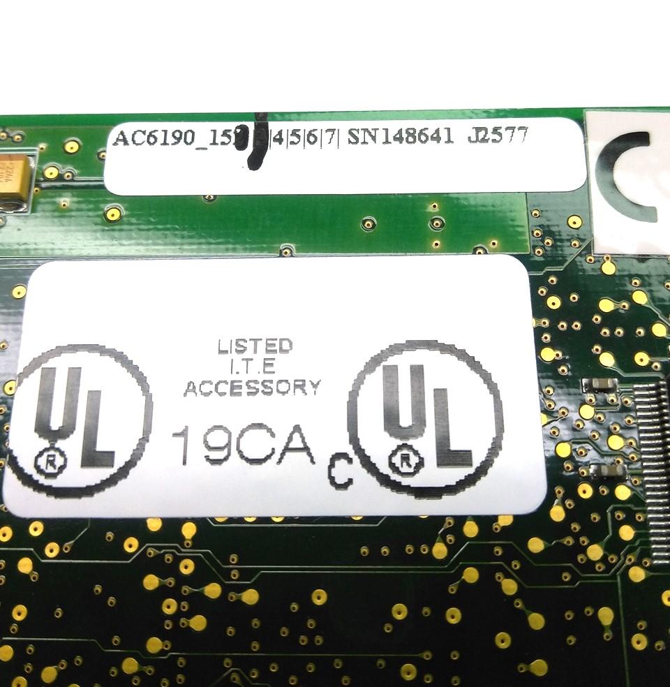 Used Aculab AC6190 Prosody X PCI Card, 4x RJ45, w/ AC6311 PMX Module, Octel 200/300