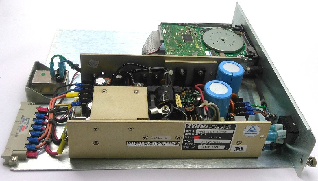 Used Octel 740-6504-001 AC Power Supply & 3.5" Floppy, FDD Cable, 115VAC