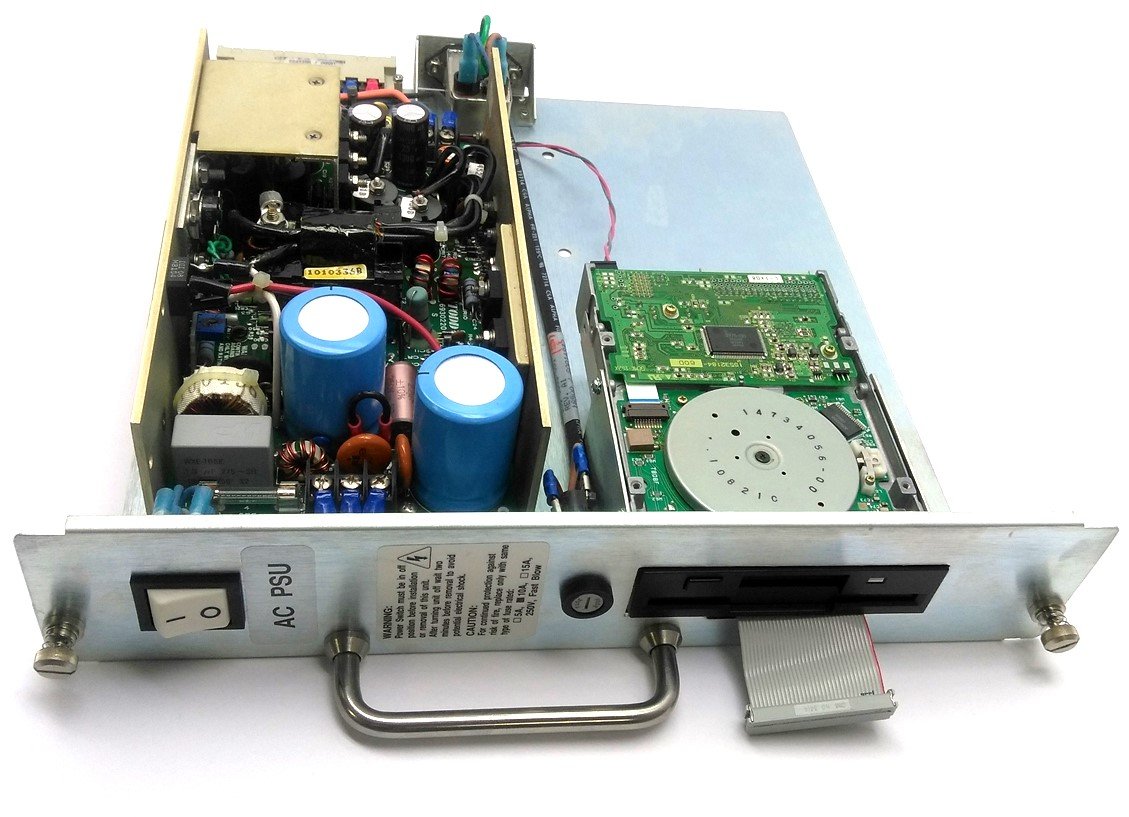 Used Octel 740-6504-001 AC Power Supply & 3.5" Floppy, FDD Cable, 115VAC