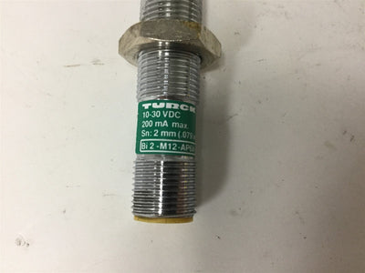 Used Turck Bi2-M12-AP6X-H1141 Inductive Proximity Sensor, Sensing Distance: 2mm