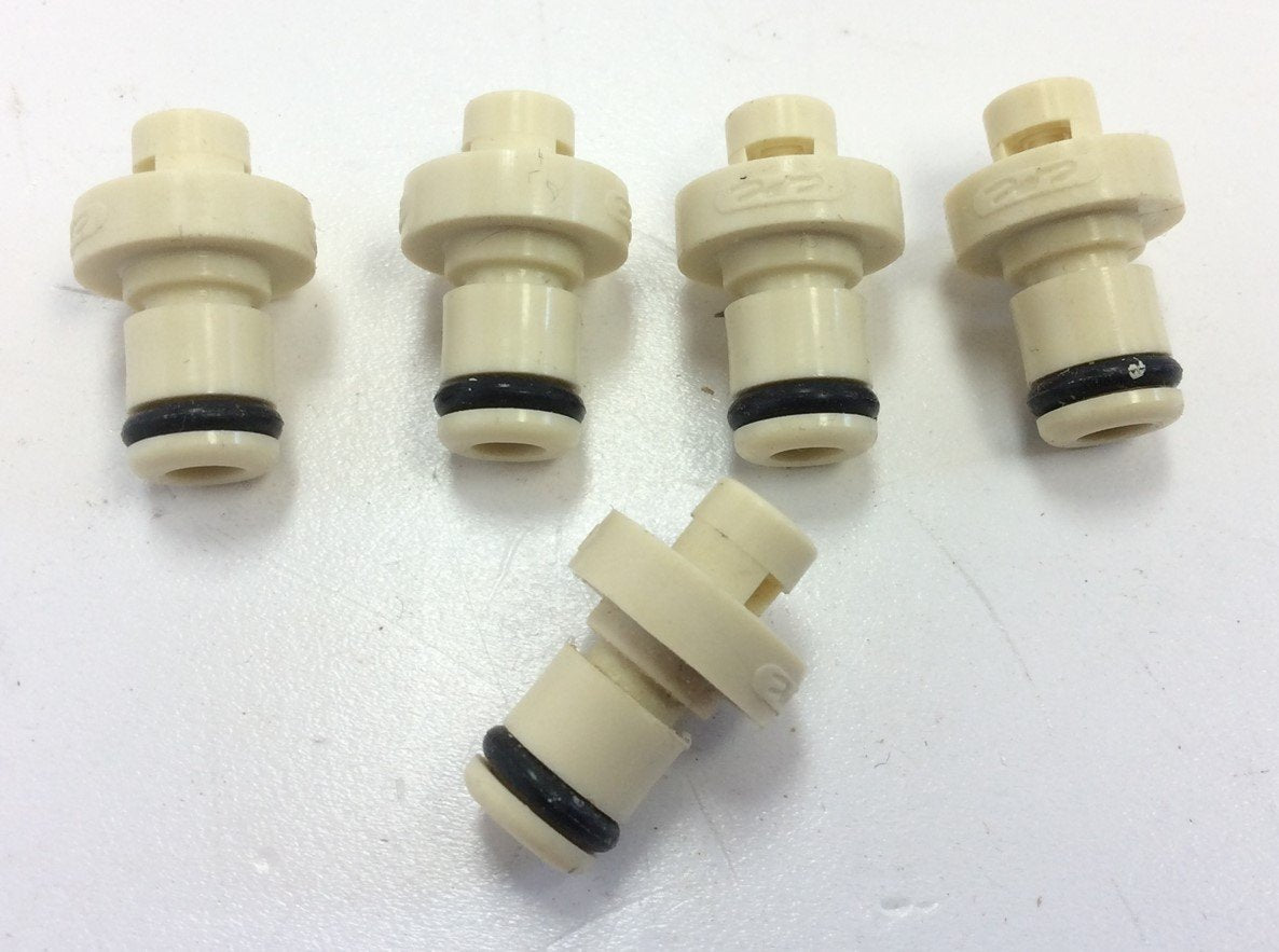New – Open box Lot of 5 CPC Colder 1/16" Hose Barb Non-Valved Inline Coupling Insert Fittings