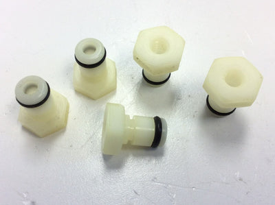 New – Open box Lot of 5 CPC Colder 1/8" Flow Non-Valved Inline Tube Coupling 10-32 Thread