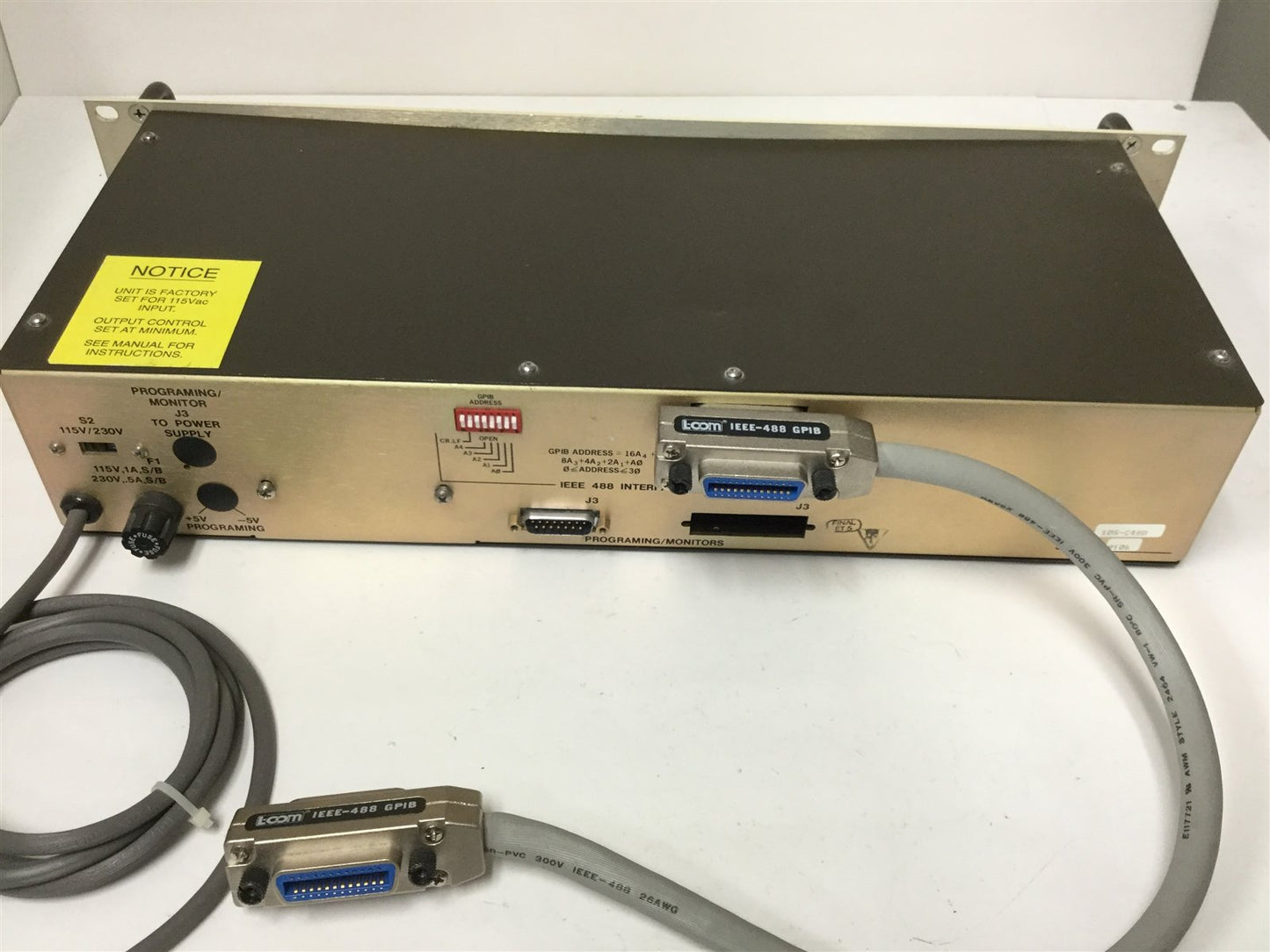 Used Bertan 105-C488 IEEE-488 Interface, Voltage: 115VAC, With GPIB Cable