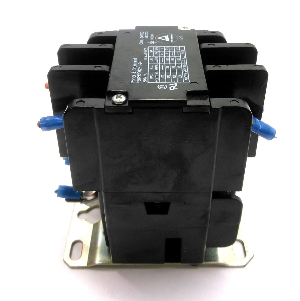 Used Potter & Brumfield P30P42D12P1-24 Contactor 24VDC Coil 30A 8 Terminals 600VAC