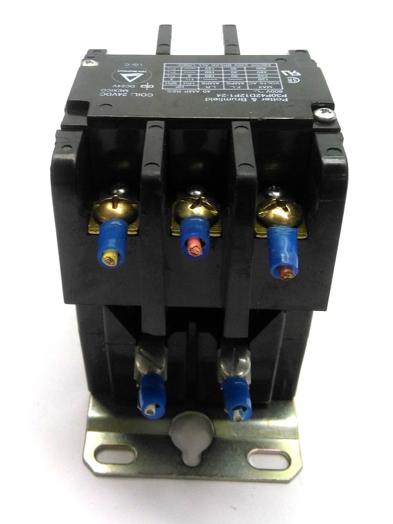 Used Potter & Brumfield P30P42D12P1-24 Contactor 24VDC Coil 30A 8 Terminals 600VAC