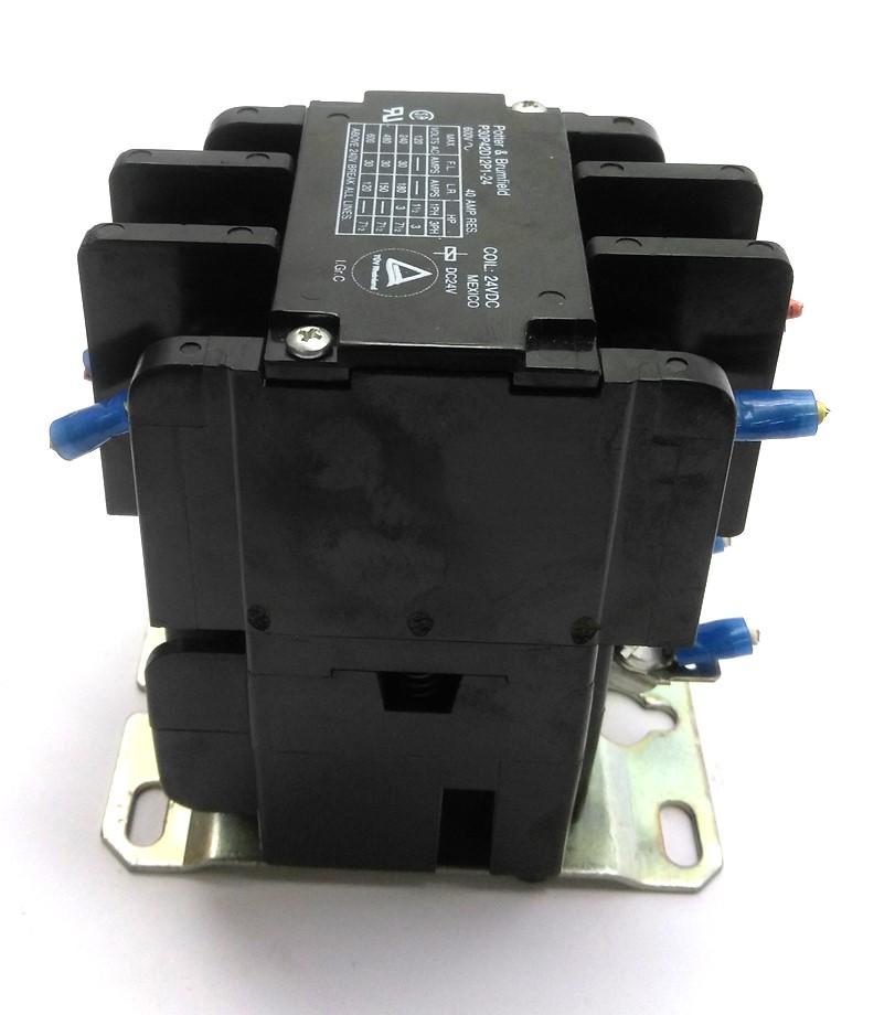 Used Potter & Brumfield P30P42D12P1-24 Contactor 24VDC Coil 30A 8 Terminals 600VAC